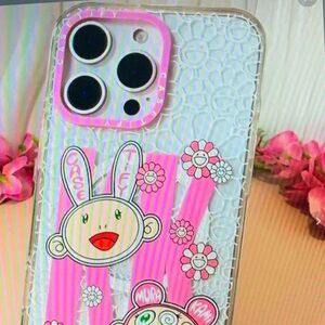 Casetify Pink and White Bunny Floral Phone Case